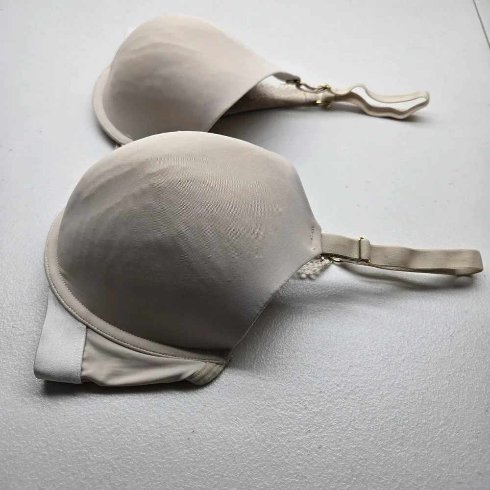 Lively Women Bra 38D Beige T Shirt Underwired Lace Strap Adjustable‎